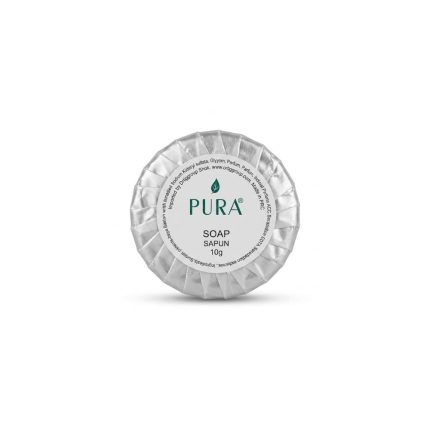 PURA WHITE ROUND SOAP 10 G (2000 PCS/CARTON)