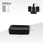 BLACK SOAP DISH (36 PCS/CARTON) B35-7 - Image 2