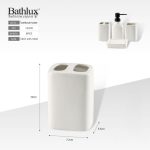 WHITE DOUBLE TOOTHBRUSH HOLDER (36 PCS/CARTON) B35-9 - Image 2