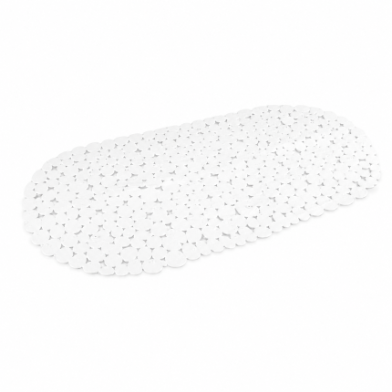 WHITE OVAL BATH MAT 69×35 CM (24 PCS/CARTON) B35-28