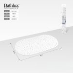 WHITE OVAL BATH MAT 69×35 CM (24 PCS/CARTON) B35-28 - Image 2
