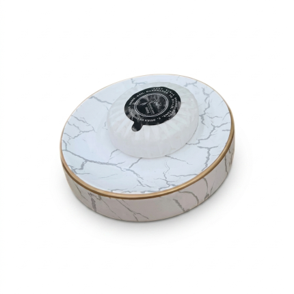 ROUND CERAMIC SOAP DISH (100 PCS/CARTON)