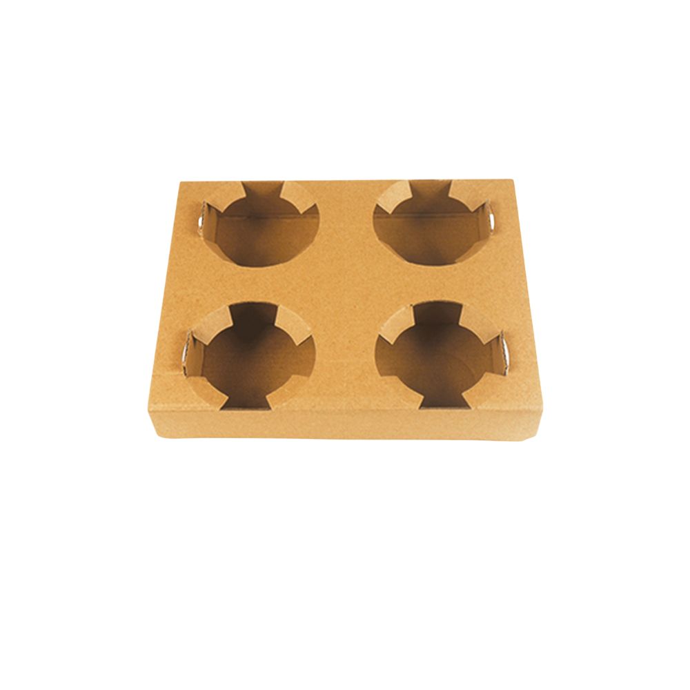 A081 (MBAJTESE GOTASH KARTONI 4-SHE) 4-CUP CARDBOARD CUP HOLDER - Image 1
