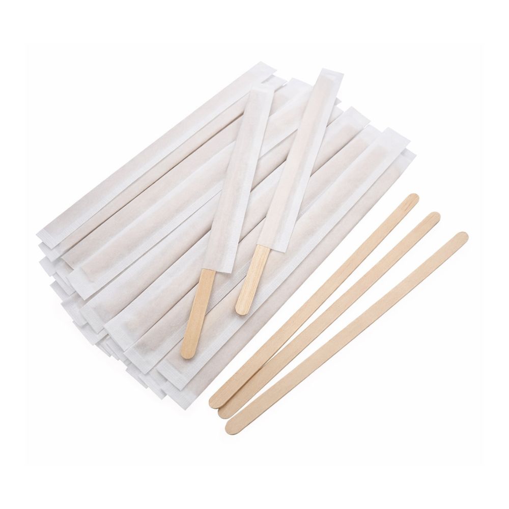 A322 (TRAZUES KAFE 500 CP E VESHUR (40 CPKOLI) INDIVIDUALLY WRAPPED COFFEE STIRRERS – 500 PCS (40 PACKS/CARTON) - Image 1