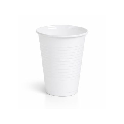 WHITE PLASTIC CUPS 180 CC – 100 PCS/PACK (30 PACKS/CARTON)